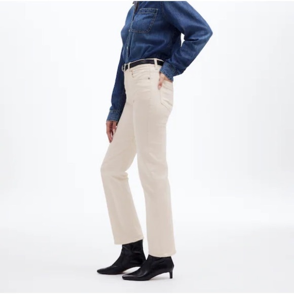 Madewell '90s Straight Jean Women's Cream Jeans - Picture 3 of 10